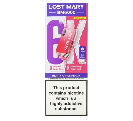 Lost Mary BM6000 Berry Apple Peach Refillable Kit