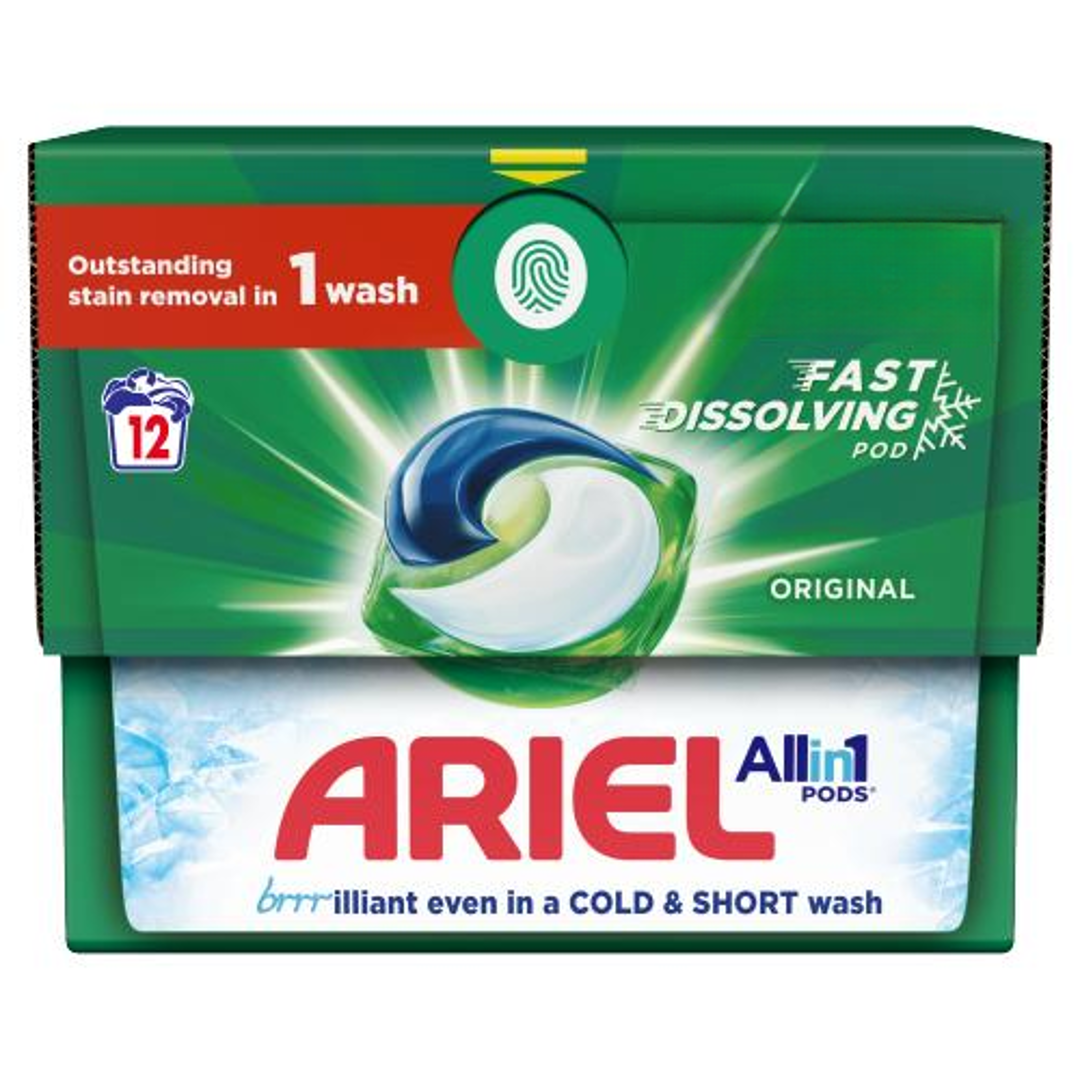 Ariel All-in-1 PODS, Washing Liquid Capsules 12Washes