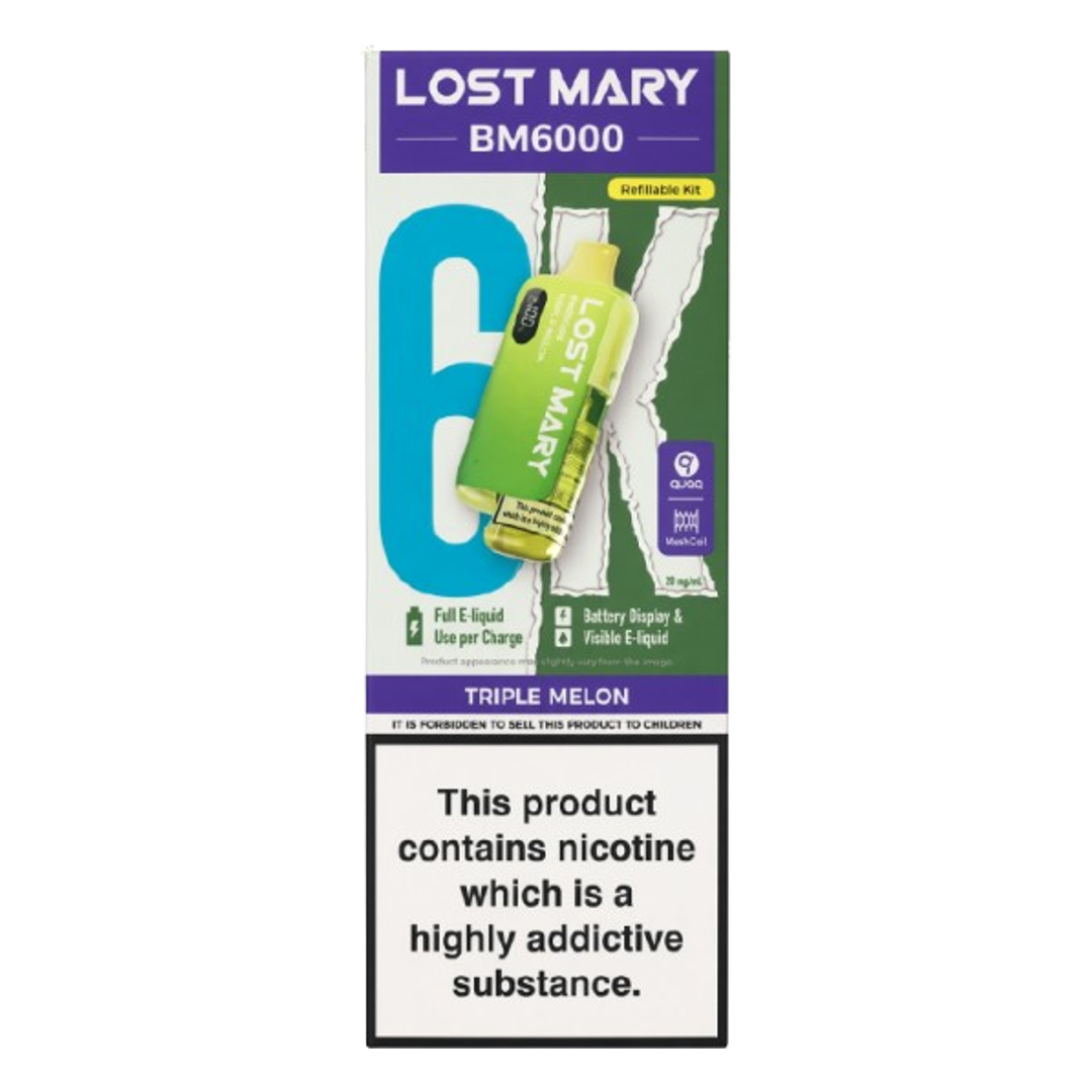 Lost Mary BM6000 Triple Melon Refillable Kit
