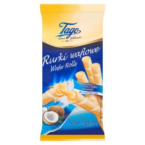 Tago Wafer Rolls with Coconut Flavour Cream