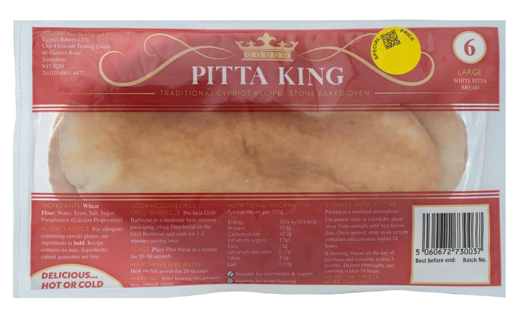 Pitta King White Pitta Bread