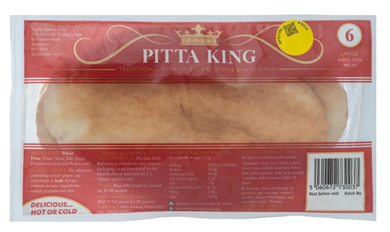 Pitta King White Pitta Bread