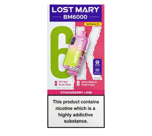 Lost Mary BM6000 Strawberry Lime Refillable Kit