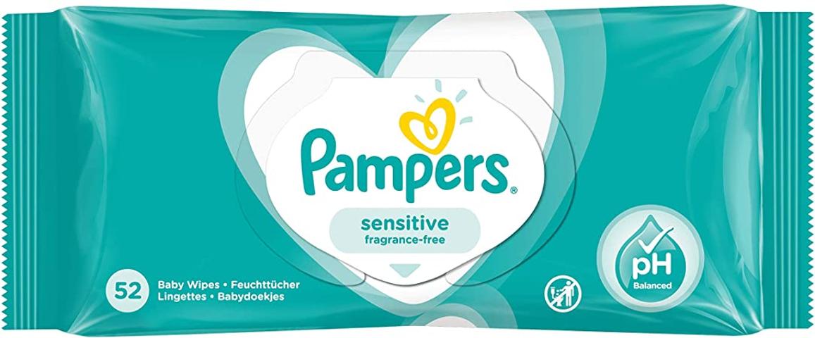 Pampers Sensitive Baby Wipes 52pk