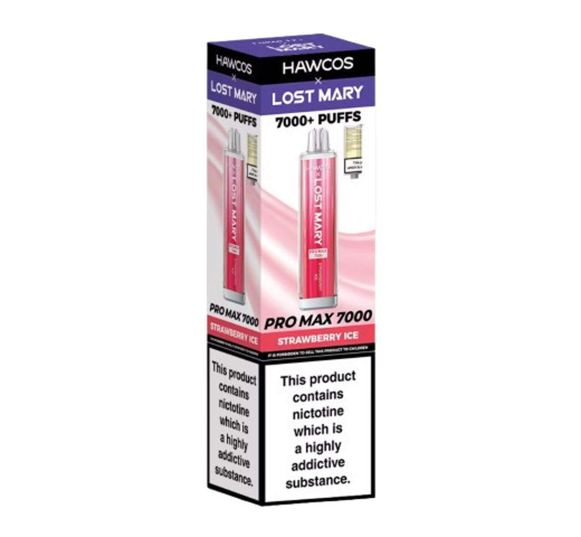 Hawcos x Lost Mary 7000+ Puffs Strawberry Ice