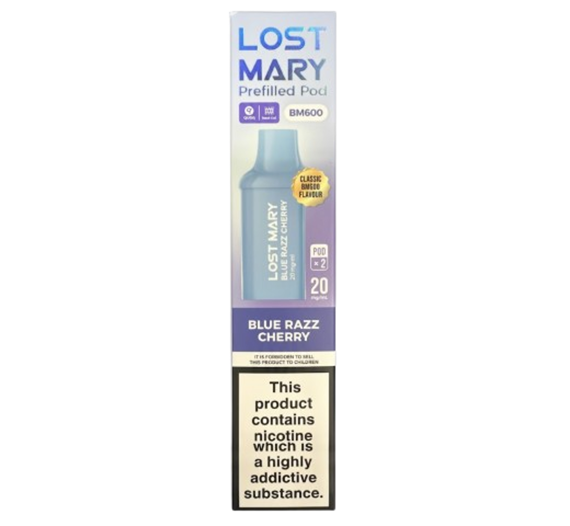 Lost Mary BM600 Blue Razz Cherry Prefilled Pod