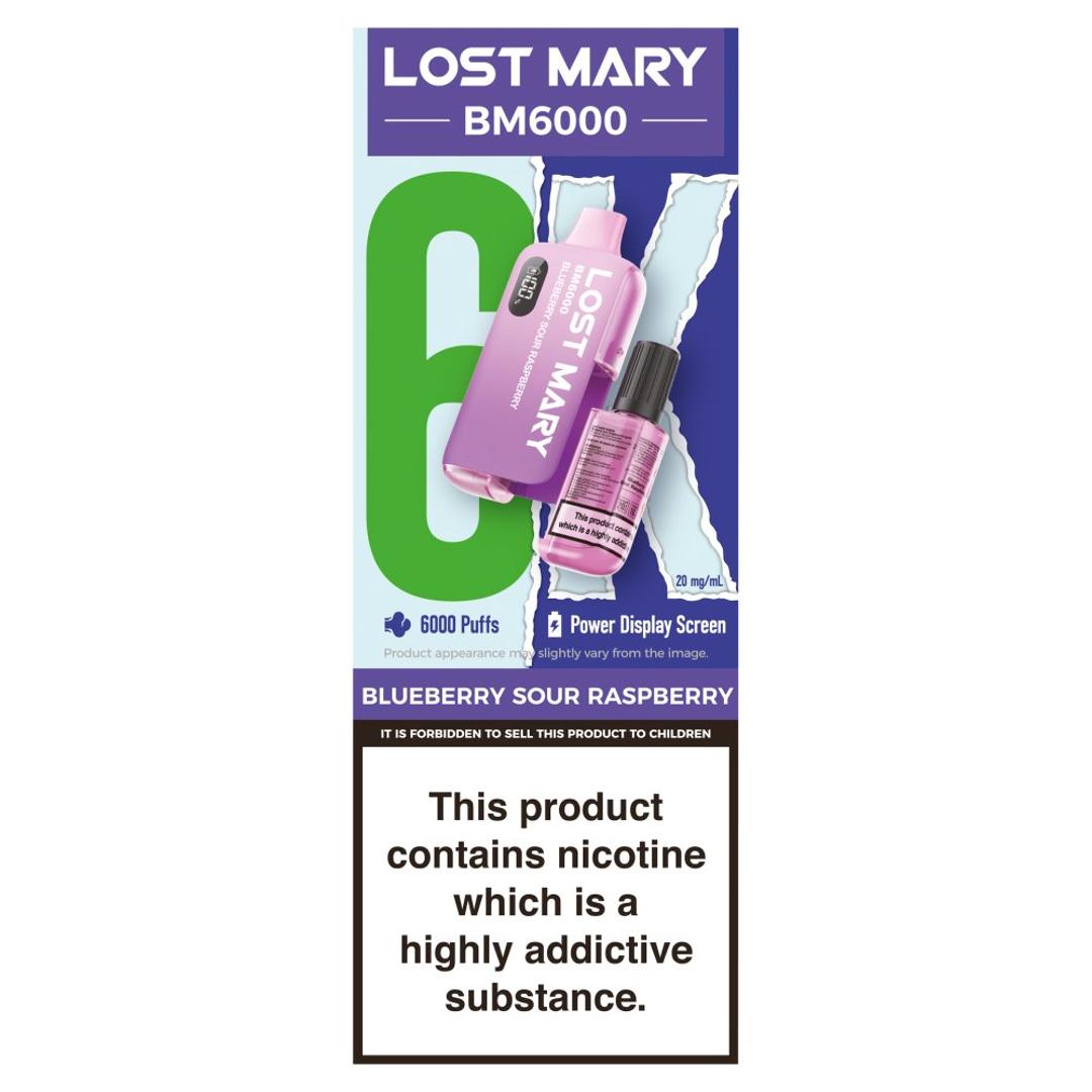Lost Mary BM6000 Blueberry Sour Raspberry Refillable Kit