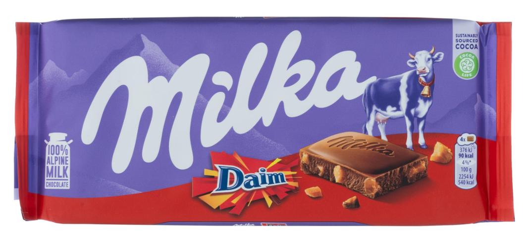 Milka Daim Chocolate Bar