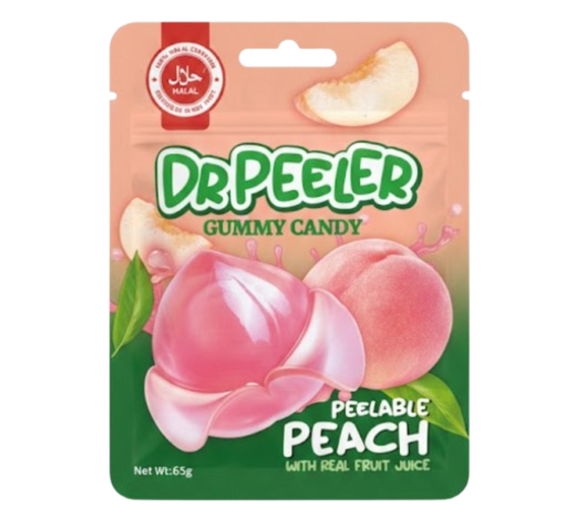 DrPeeler Gummy Candy Peelable Peach Halal
