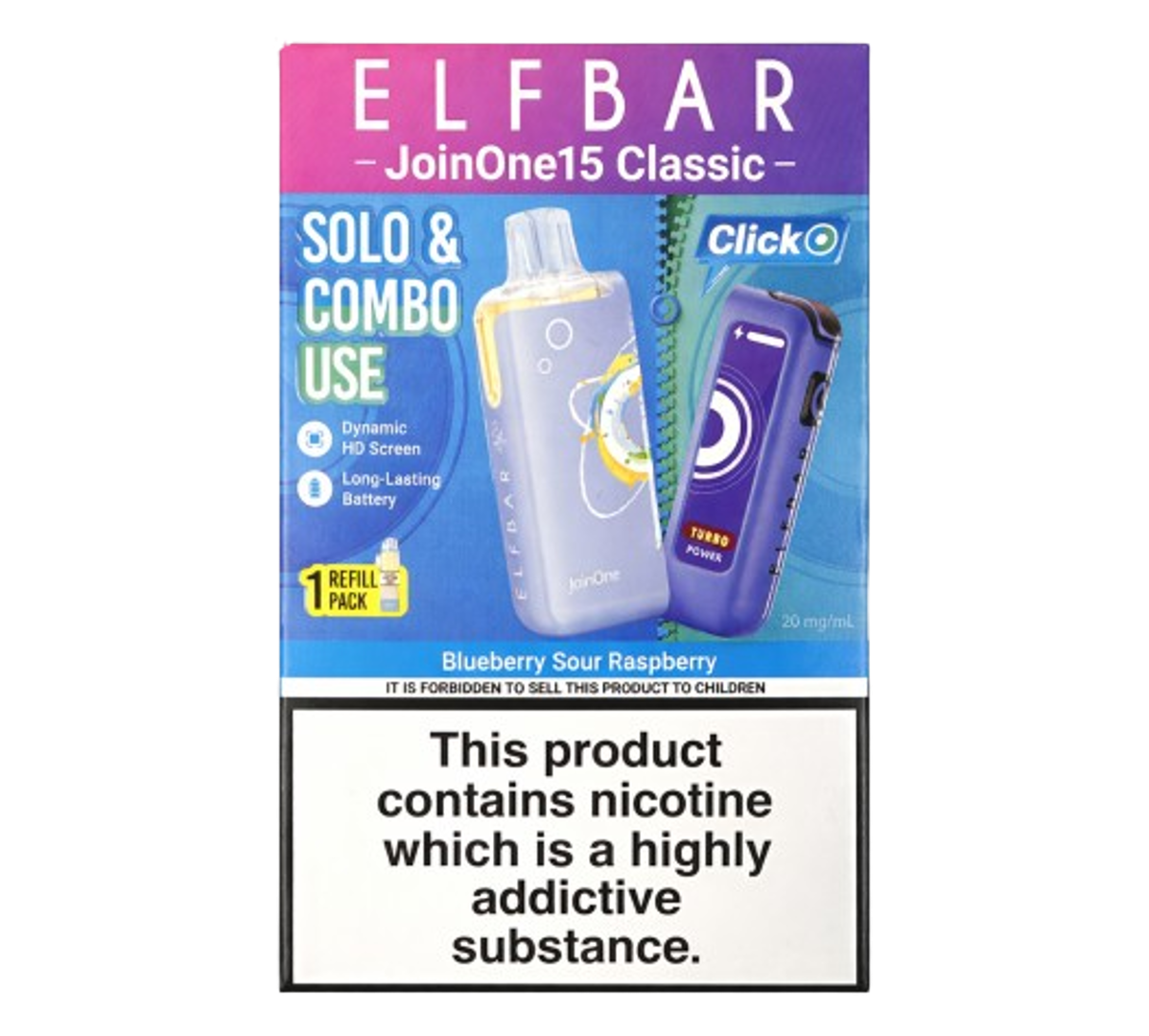 Elfbar JoinOne15 Classic Blueberry Sour Raspberry Refill Pack