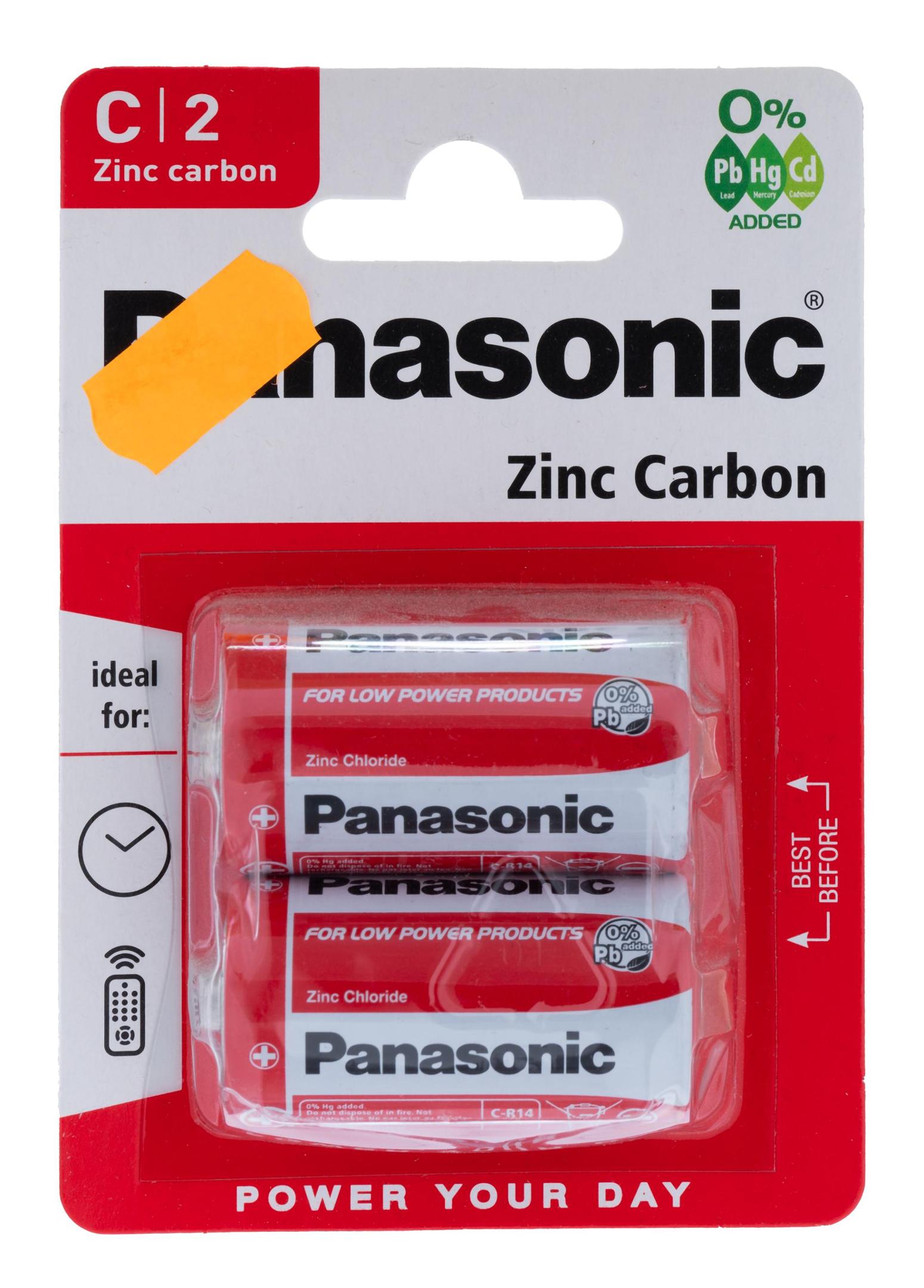 Panasonic UM-2NPA-2B 2 Pack Of "C" Carbon Zinc Battery With 1.5V For Use In Low Drain Devices - Foto 7