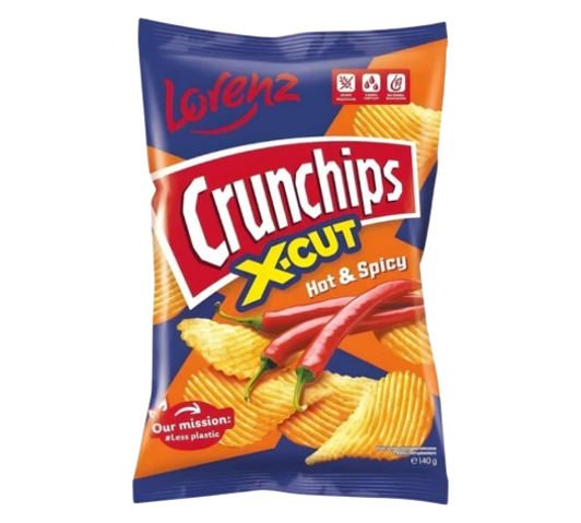 Lorenz Crunchips X-Cut Hot & Spicy