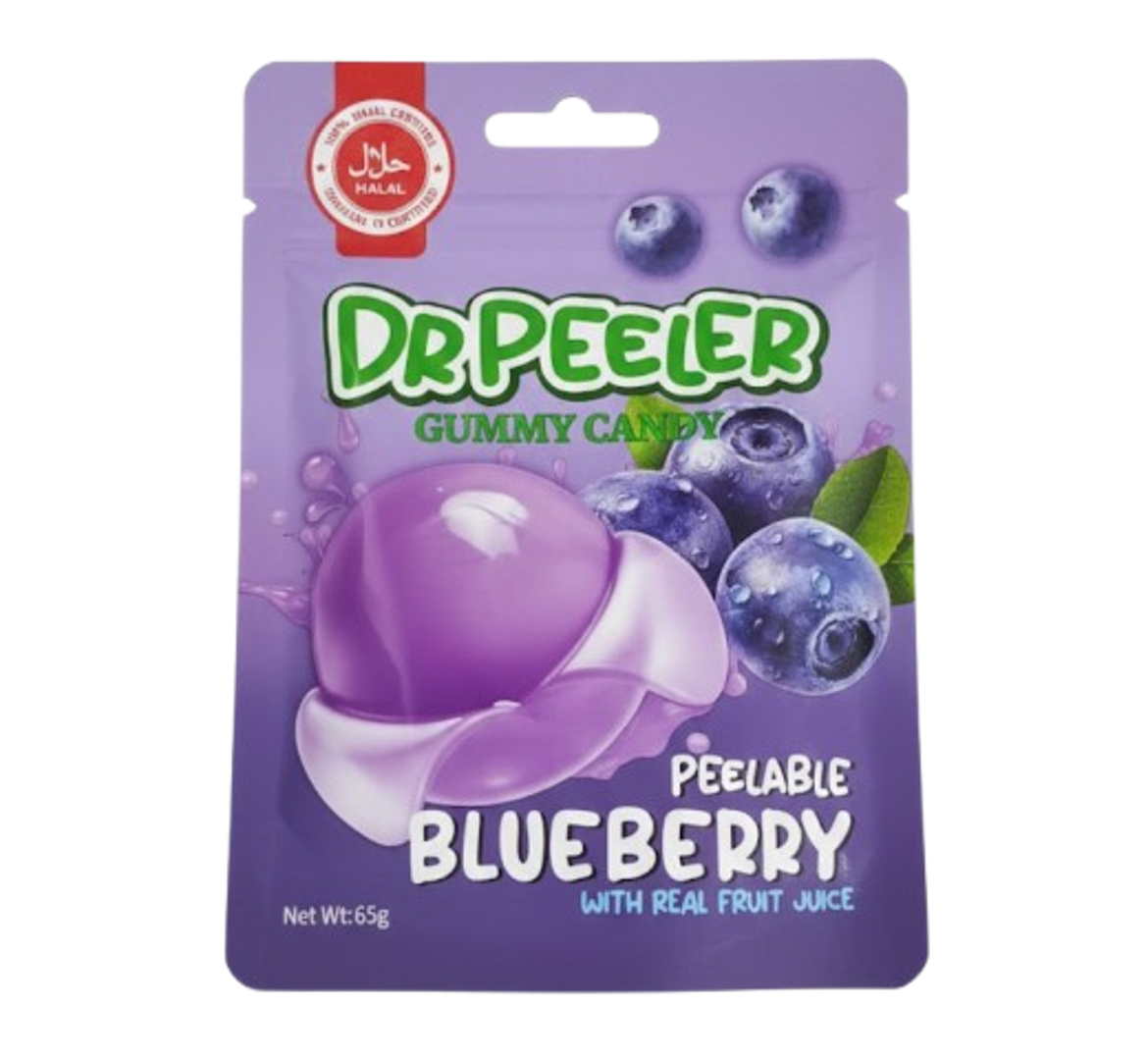 DrPeeler Gummy Candy Peelable Blueberry Halal