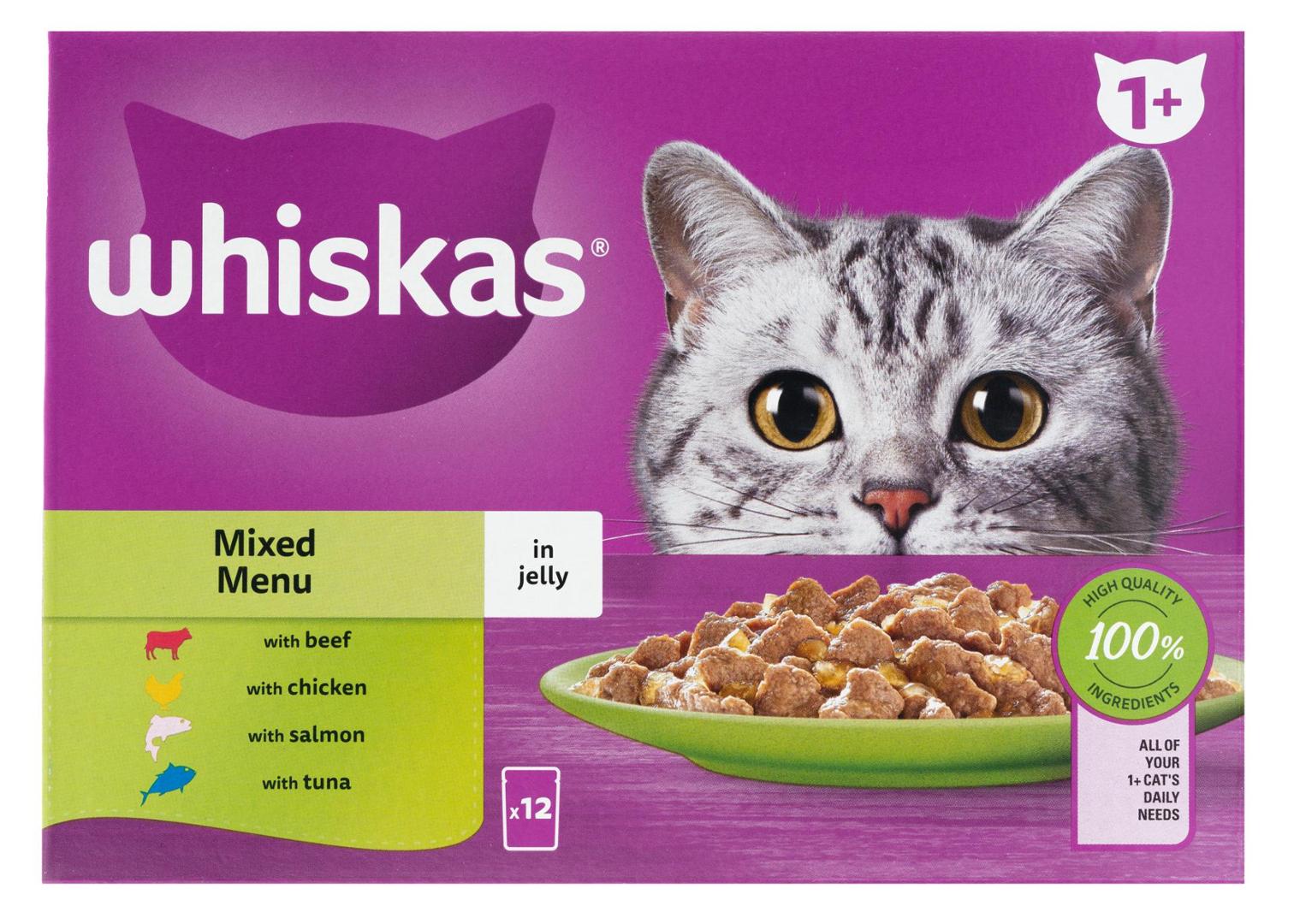 Whiskas 1+ Mixed Menu In Jelly