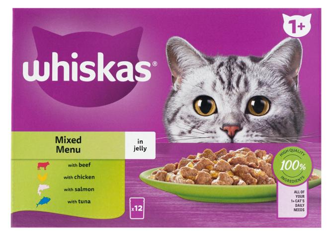 Whiskas 1+ Mixed Menu In Jelly