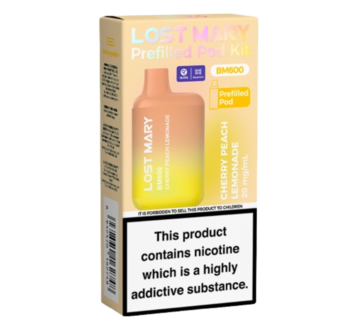Lost Mary BM600 Cherry Peach Lemonade Prefilled Pod Kit