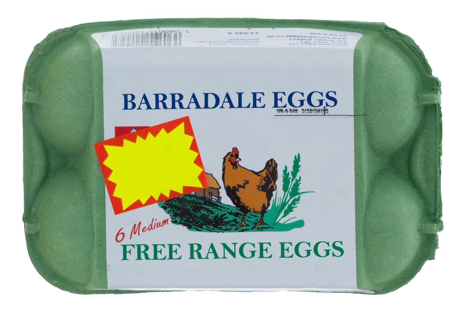 Barradale Free Range Eggs 6pk