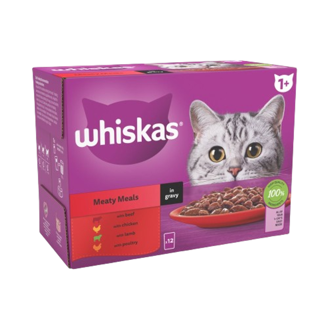 Whiskas 1+ Meaty Meals In Gravy