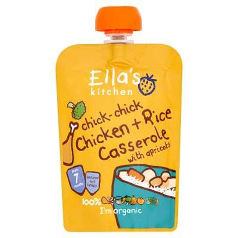 Ella's Kitchen Organic Chicken and Rice Casserole Baby Pouch 7+ Months