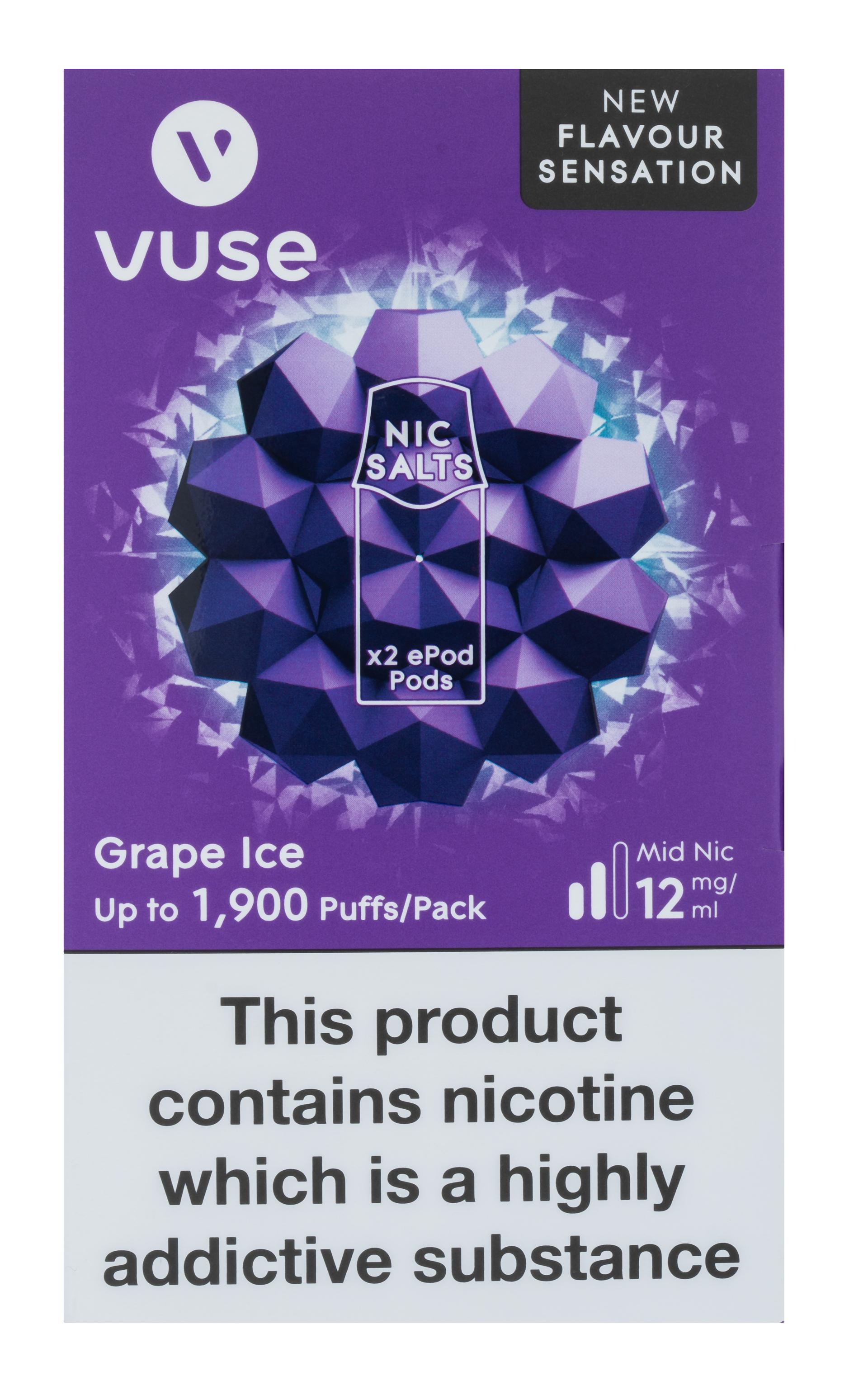 vuse grape ice pods Vuse Go 1000 Blueberry Ice: 20mg Disposable Vape main image 1