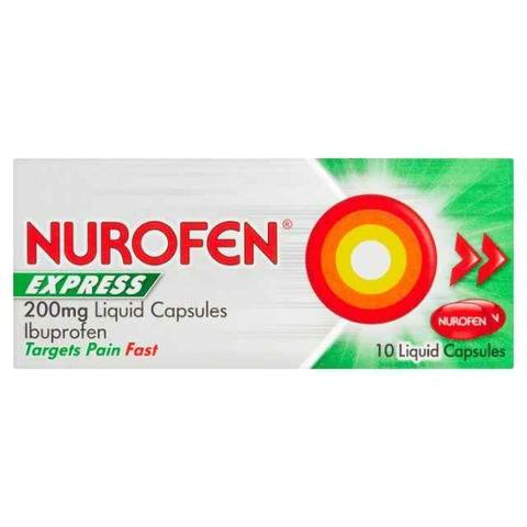 Nurofen Express 200mg Liquid Capsules 10pk