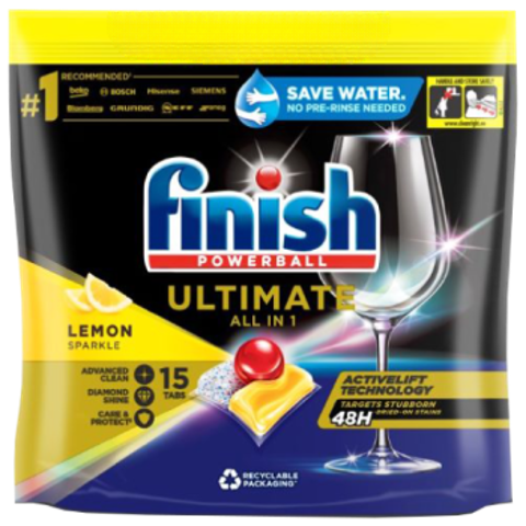 Finish Powerball Quantum Ultimate All In 1 Lemon Sparkle 15 Tabs