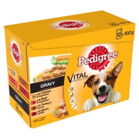 Pedigree Adult 12 Mixed Selection in Gravy Wet Dog Food Pouches