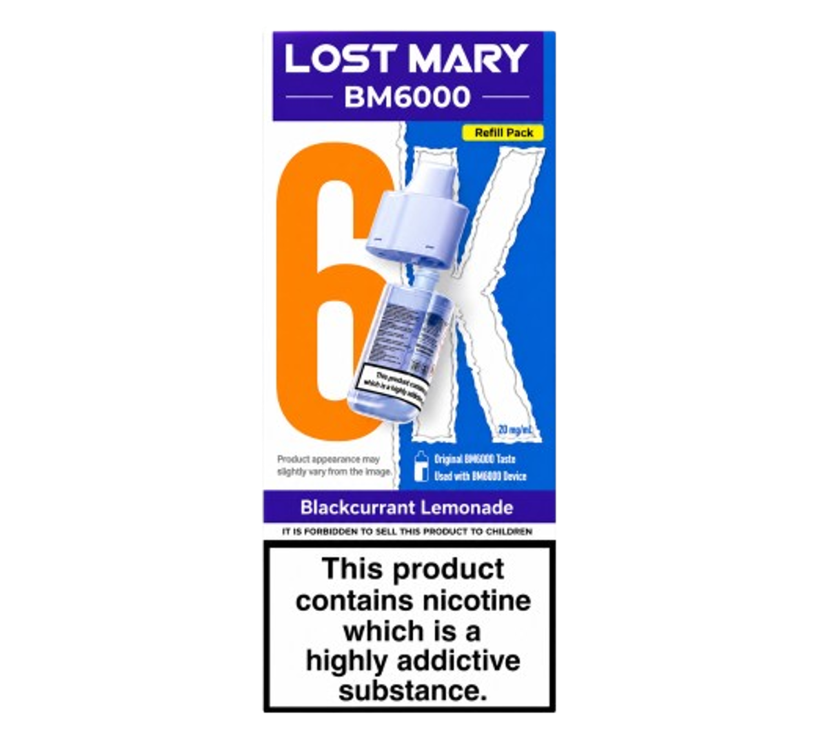 Lost Mary BM6000 Blackcurrant Lemonade Refill Pack