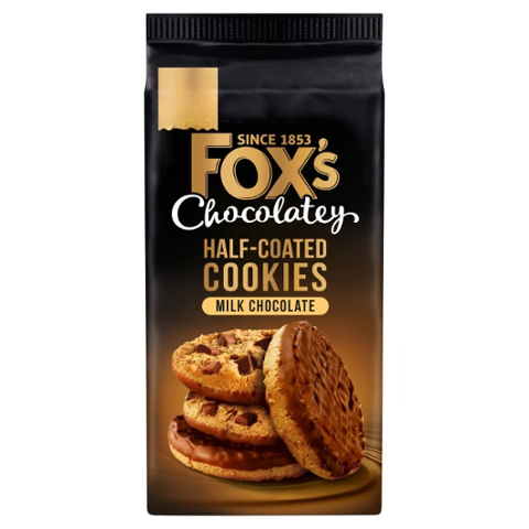 Fox's Chocolatey Half-Coated Cookies Milk Chocolate