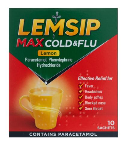 Lemsip Max Cold & Flu Lemon Satchets 10pk