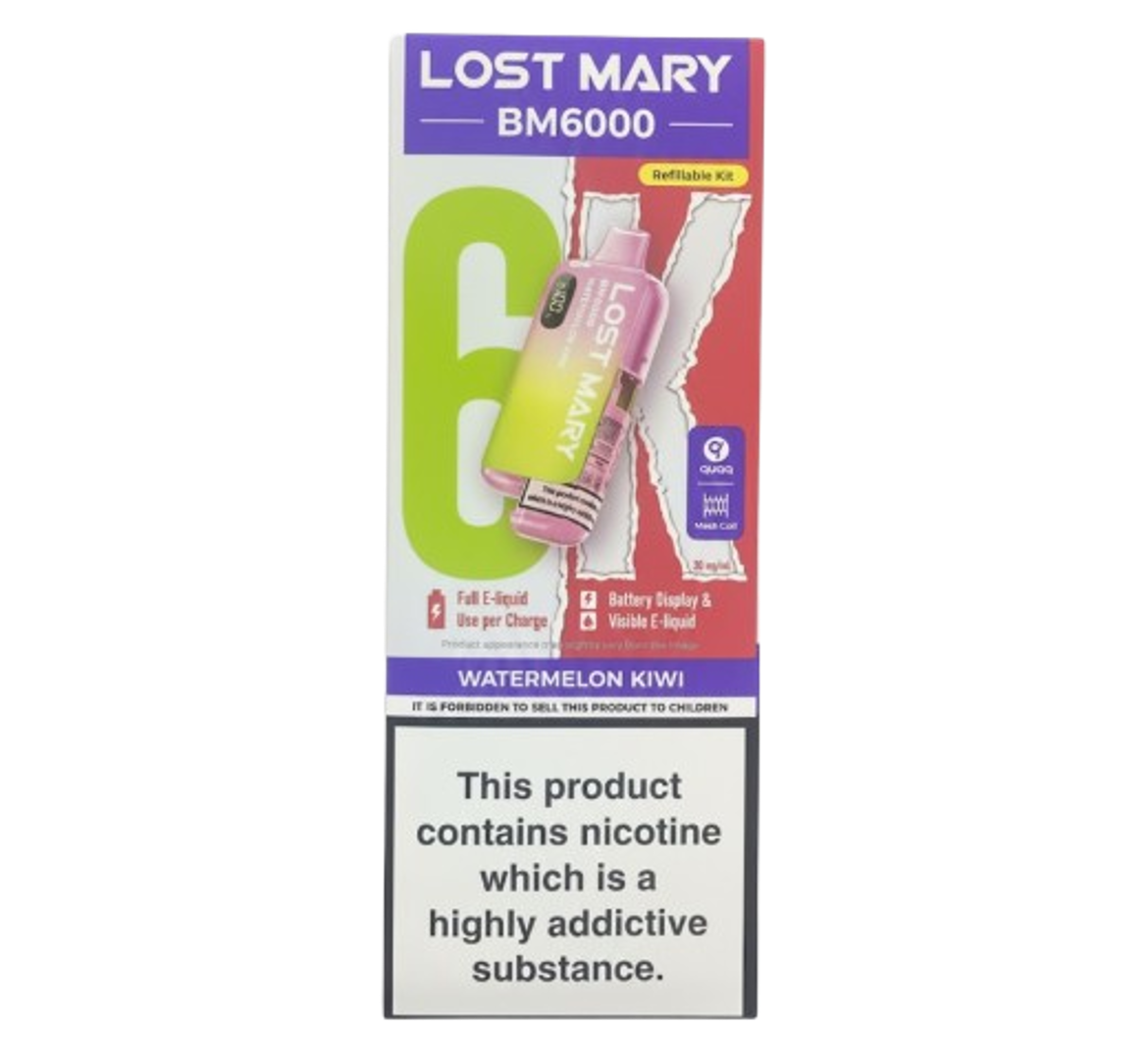 Lost Mary BM6000 Watermelon Kiwi Refillable Kit