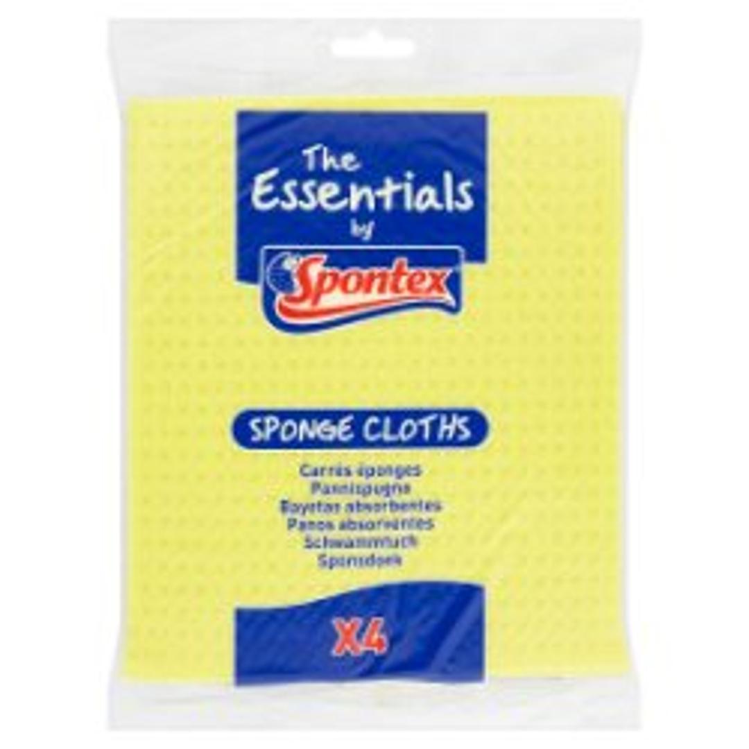 Spontex Essentials 4 Sponge Cloths