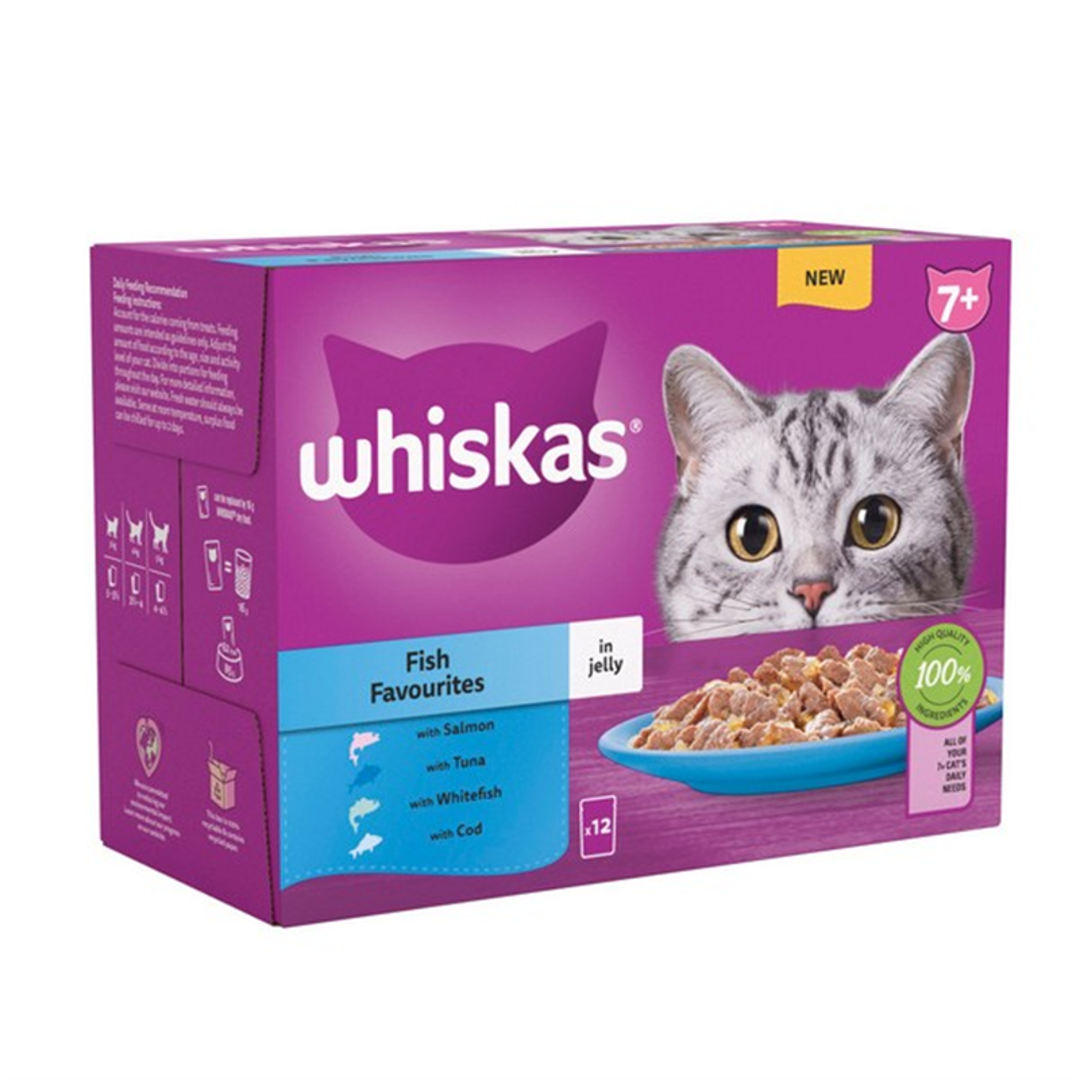 Whiskas 7+ Fish Favourites in Jelly