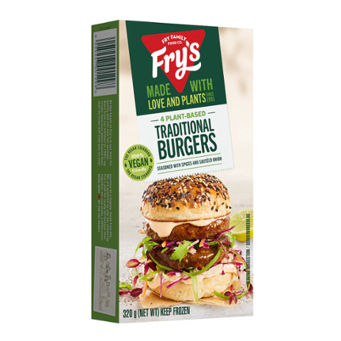 Fry's Plant Based Traditional Burgers 4pk