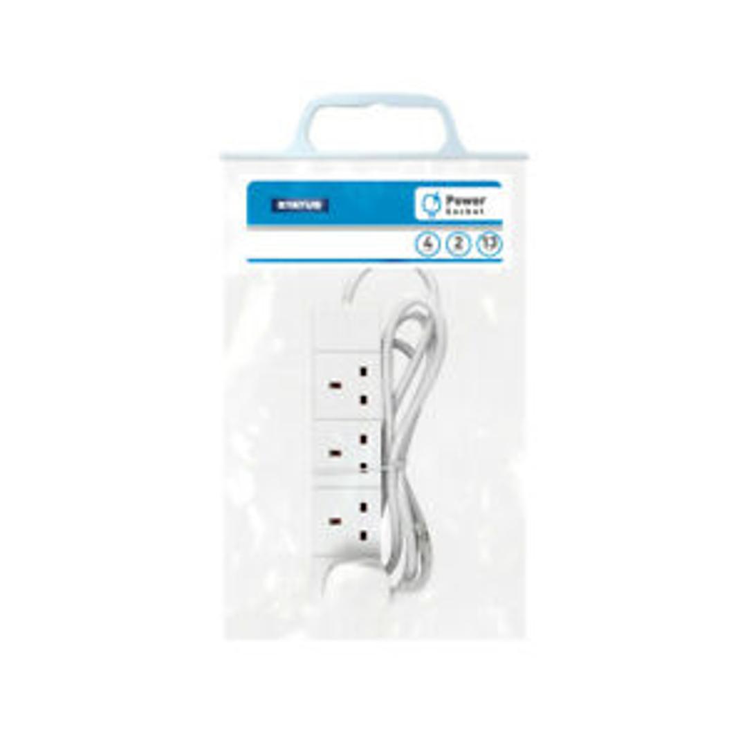 Status 4 Way Extension Lead 2m