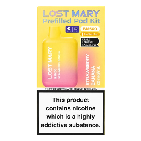 Lost Mary BM600 Strawberry Banana Prefilled Pod Kit