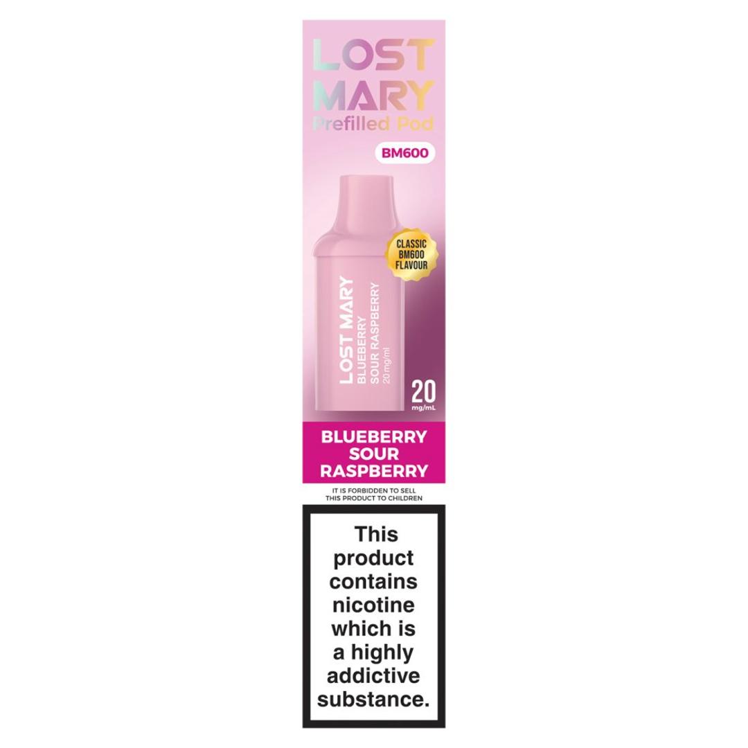 Lost Mary BM600 Blueberry Sour Raspberry Prefilled Pod