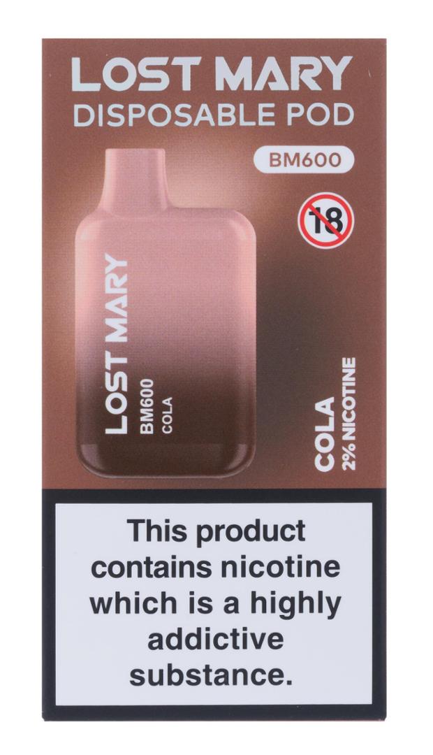 Lost Mary Bm600 Cola Lost Mary BM6000 Disposable Vape Kit  6000 Puffs