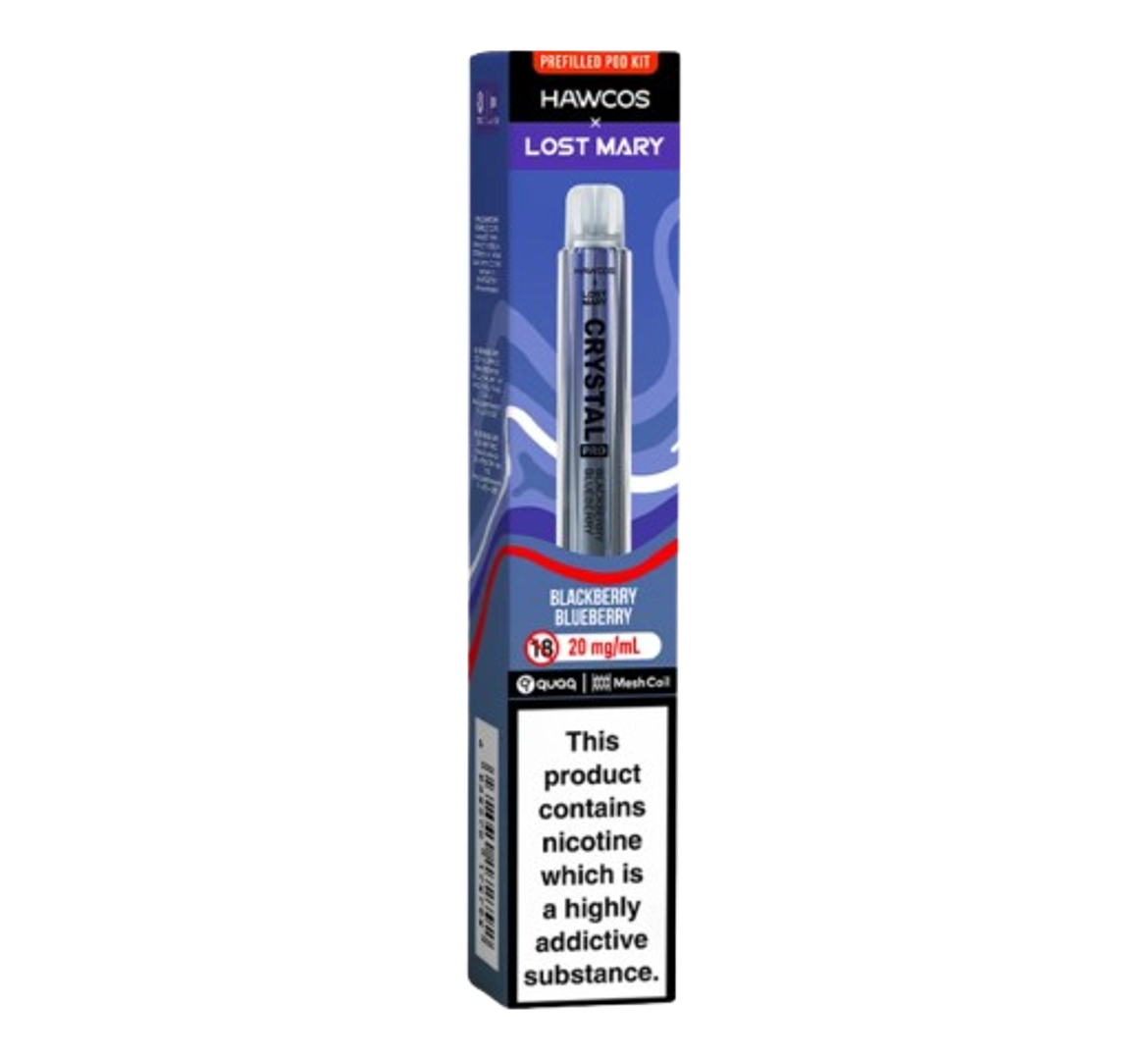 Hawcos x Lost Mary Crystal Pro Blackberry Blueberry Prefilled Pod Kit