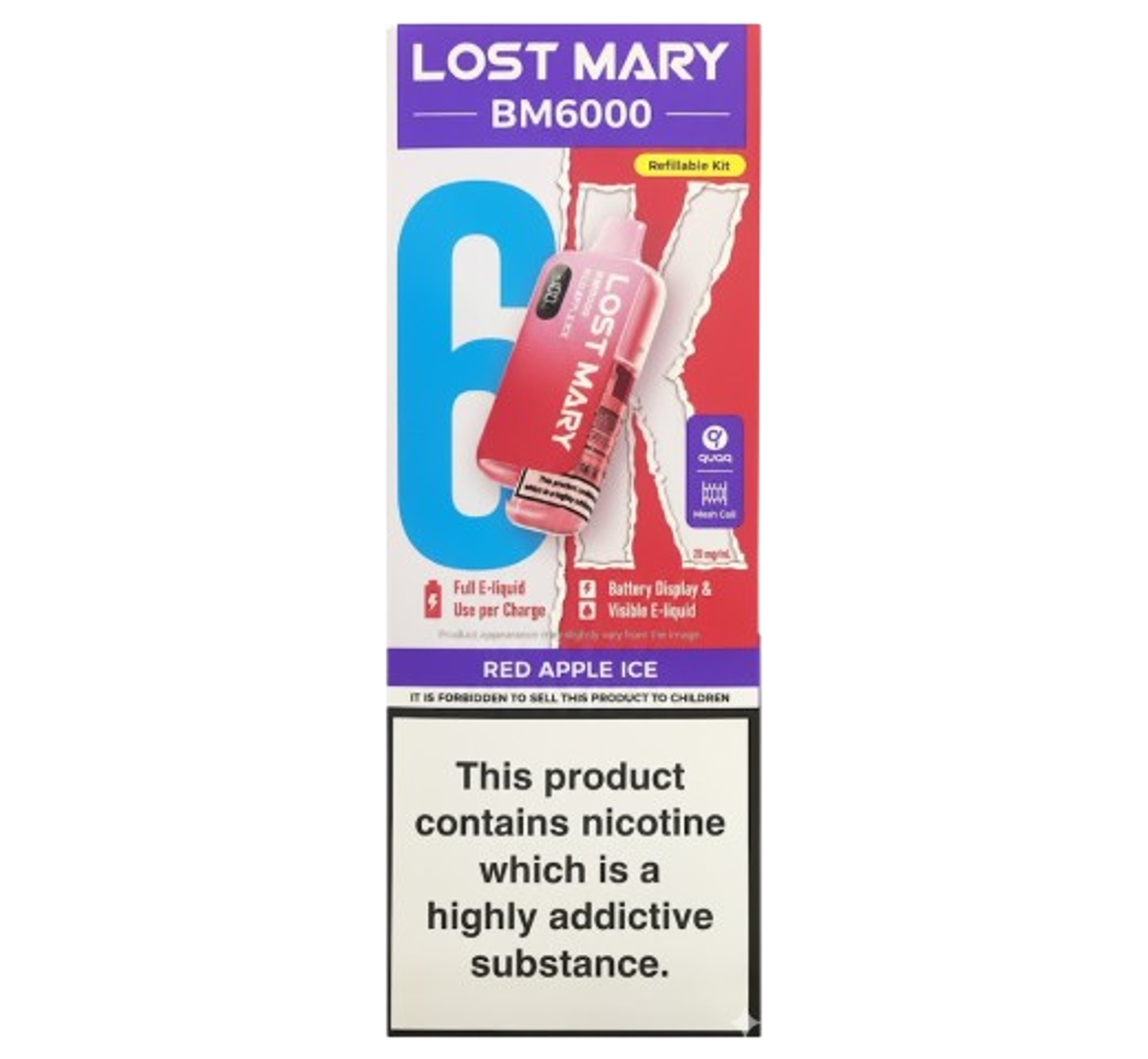 Lost Mary BM6000 Red Apple Ice Refillable Kit
