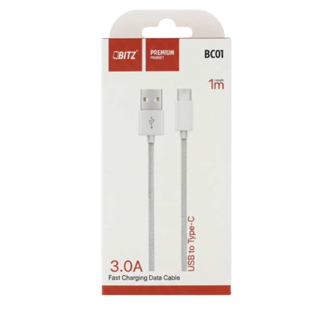 Bitz 3.0A USB to Type-C 1m