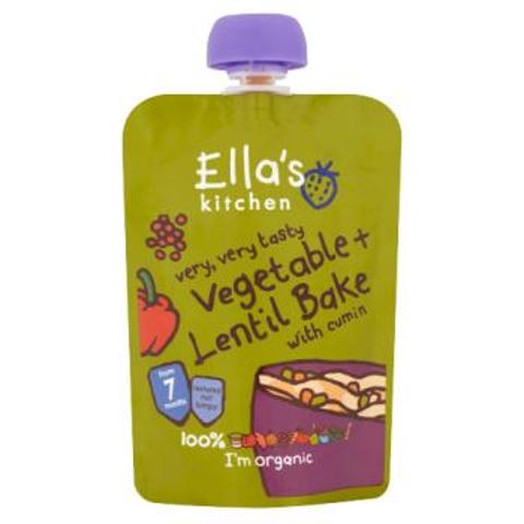 Ella's Kitchen Organic Vegetable and Lentil Bake Baby Pouch 7+ Months