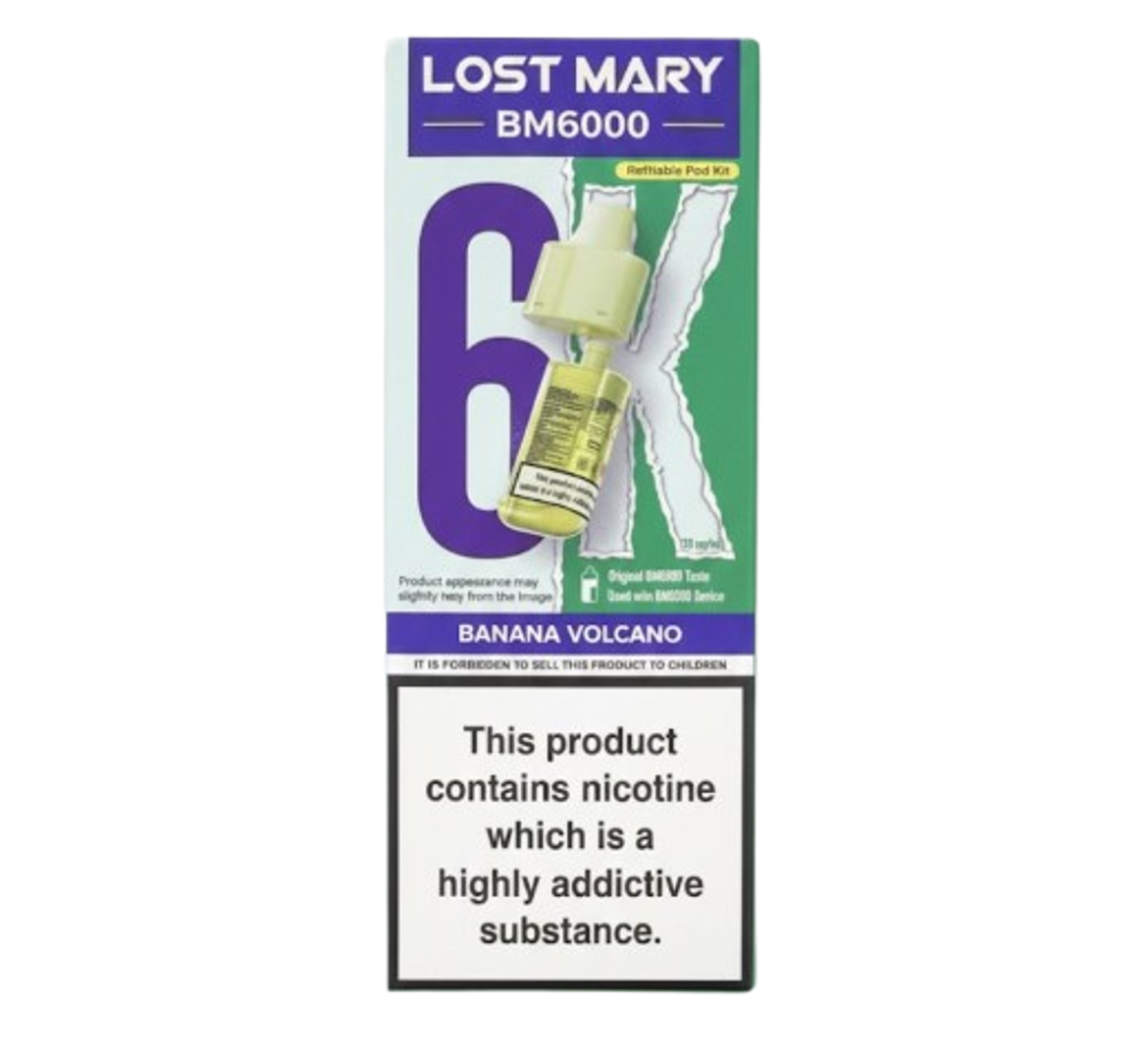 Lost Mary BM6000 6K Banana Volcano  Refillable Pod Kit