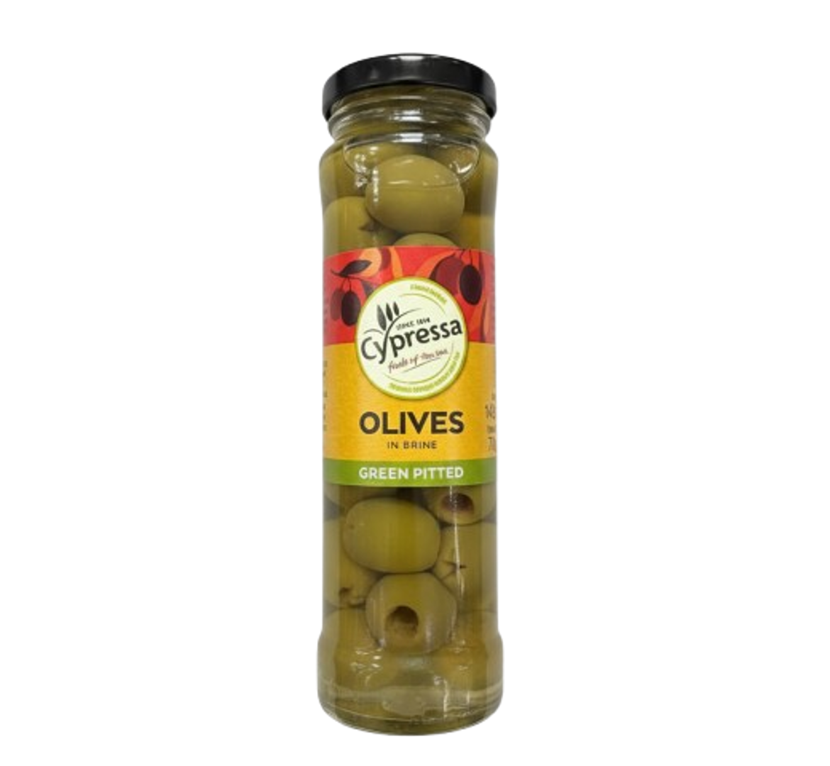 Cypressa Olives Green Pitted GREEN PITTED 142G