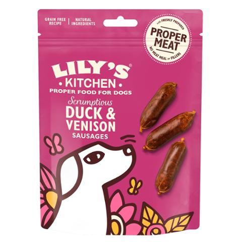 Lilys Kitchen Treats Duck&Venison Sausages