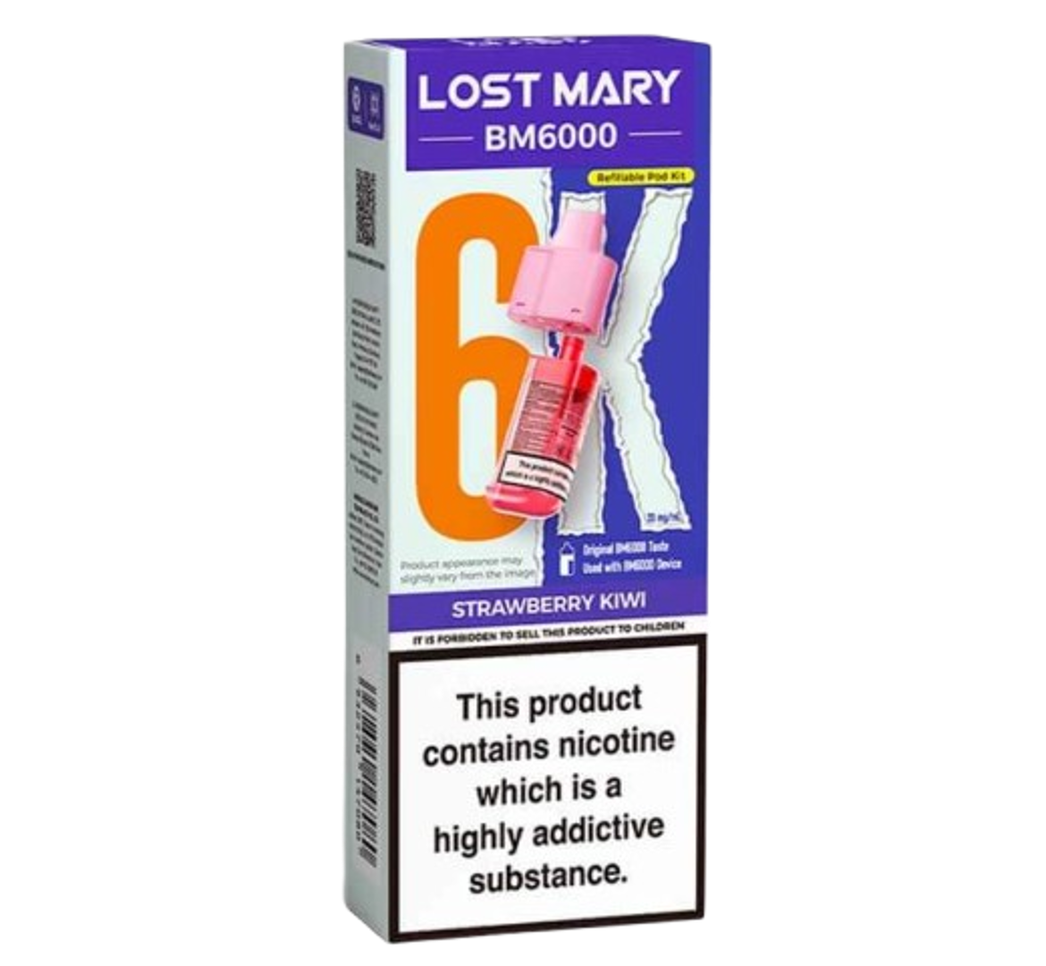 Lost Mary BM6000 6K Strawberry Kiwi Refillable Pod Kit