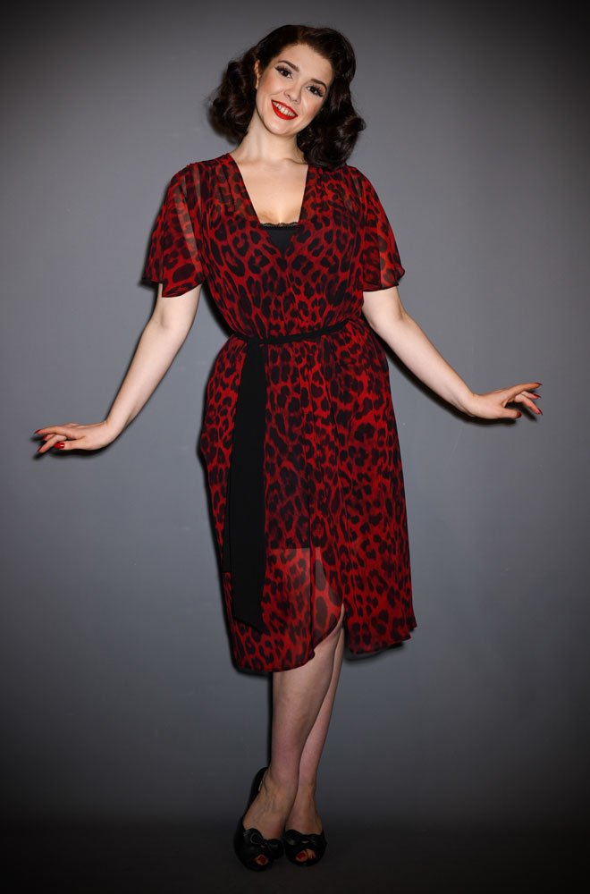 Ofelia Leopold dress red main image 1