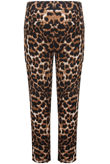 Brown Leopard Print Tailored Trouser
