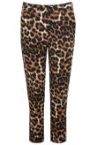 Brown Leopard Print Tailored Trouser