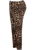 Brown Leopard Print Tailored Trouser